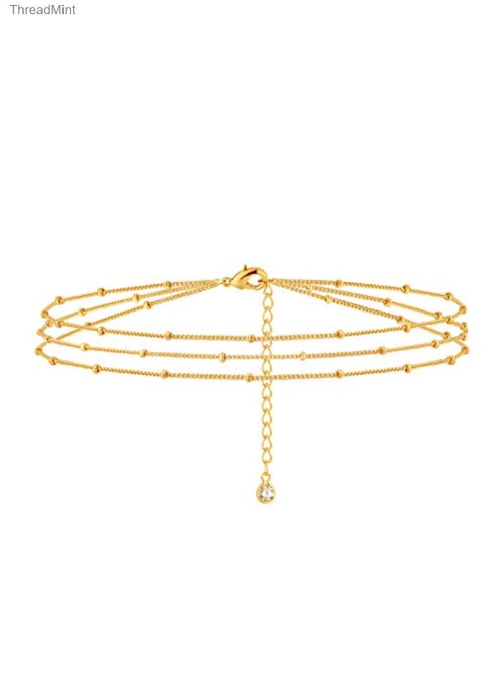 14K Gold Plated Dainty Link Bracelet Adjustable